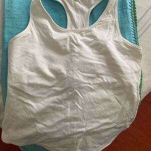 Lululemon White Sleeveless Racerback Tank Top